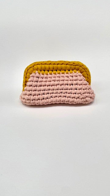 Anita - The Bicolor Mustard /Cipria Clutch